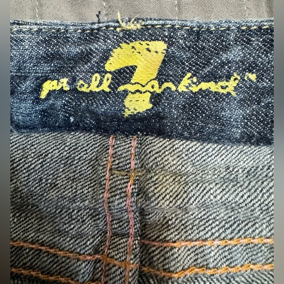 Seven 7 For All Mankind Jeans Women's Sz 28 Dojo Pink A Flare Distressed Y2K - Picture 8 of 11